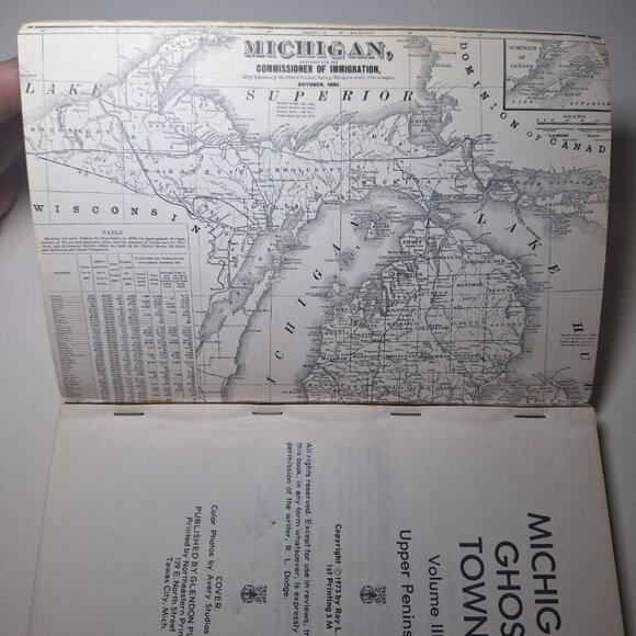 Michigan Ghost Towns Upper Peninsula Volume III 1973 Vintage Travel History Dodg - Picture 3 of 11